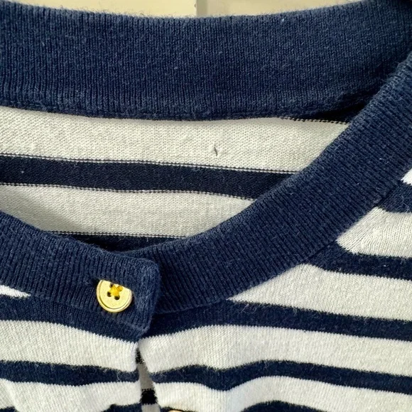J. Crew Classic Navy and White Striped Sweater - Picture 3 of 4